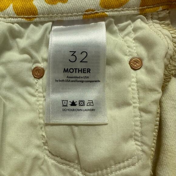 Mother Curbside Heel Fray Jean Floral Leopard in Second Chance - Picture 9 of 12